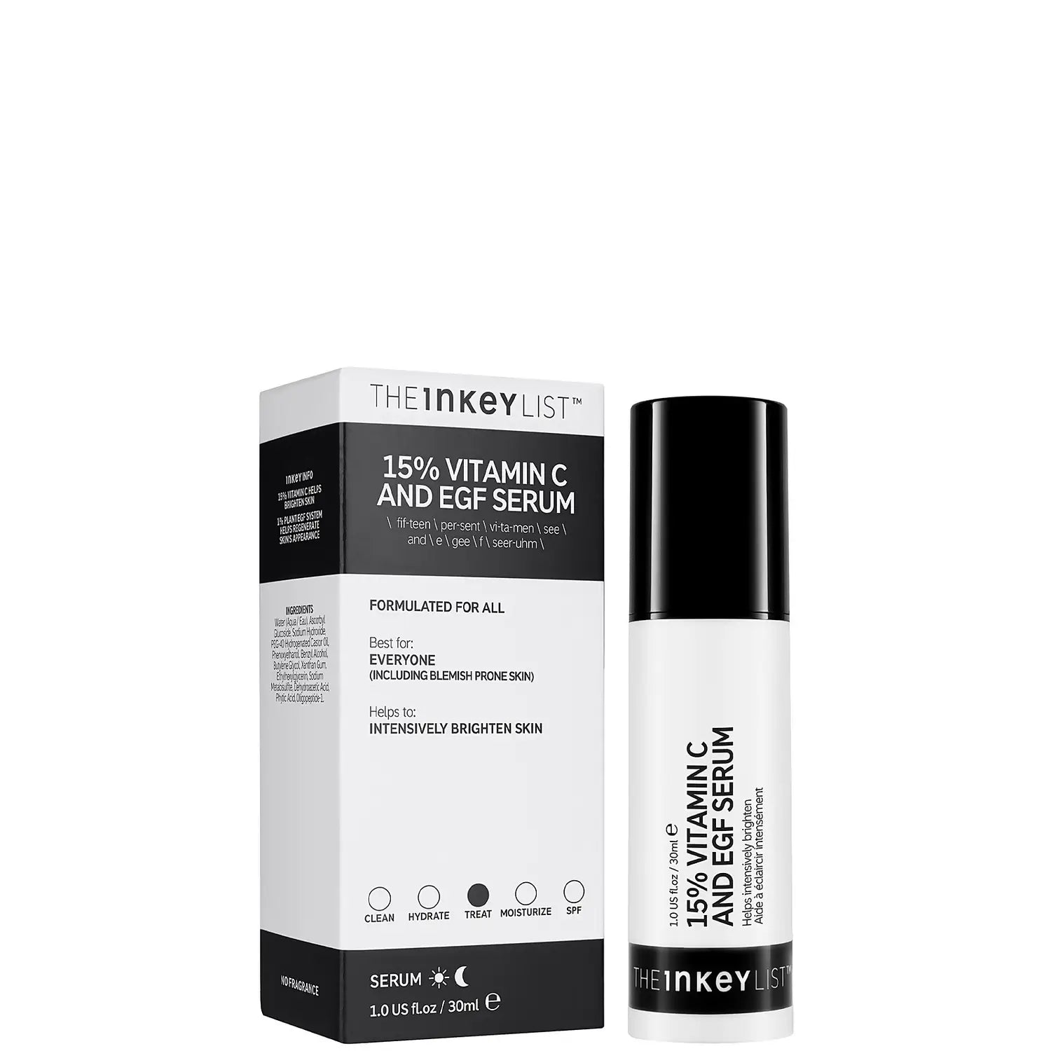 LA LISTE INKEY - 15% DE VITAMINE C ET SÉRUM EGF 30ML