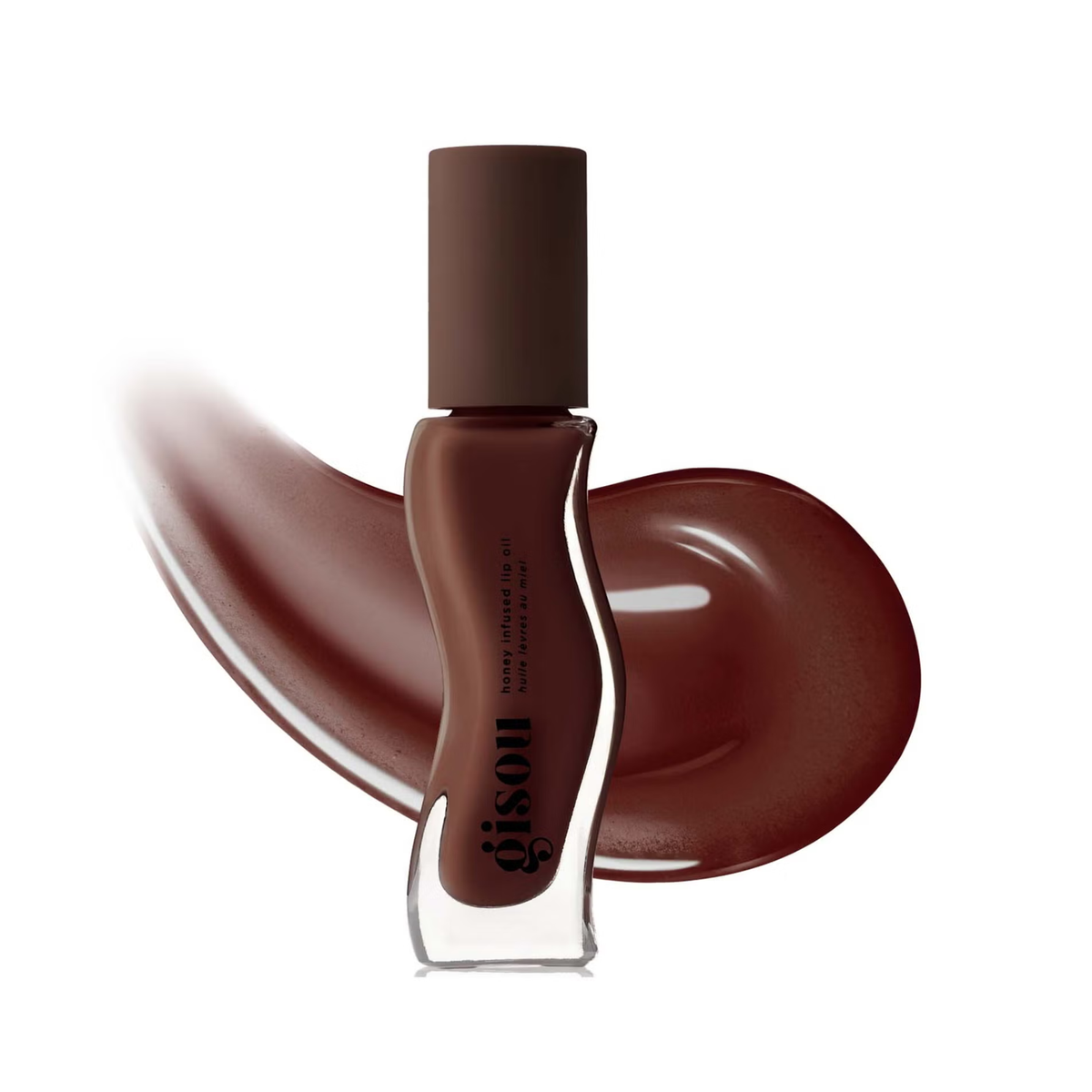 honey lip oil, clean beauty lips, glossy lips, miel lèvres, huile lèvres non collante, Gisou Milky Mocha, soin lèvres hydratant, Beautizshop Morocco