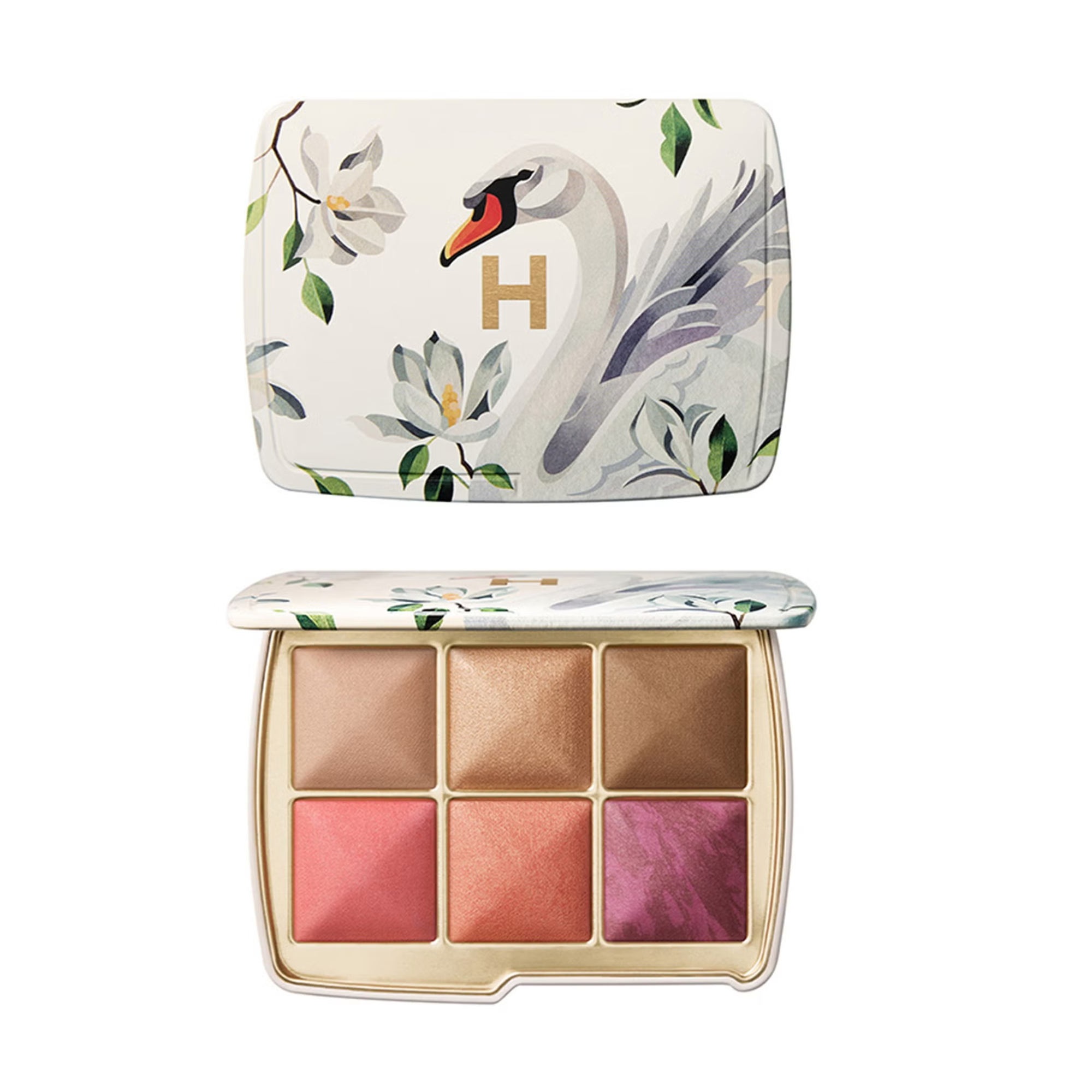 hourglass ambient swan, holiday makeup palette, vegan face palette, luxury blush palette, hourglass strobe powder, limited edition sasha unisex, photoluminescent technology, clean makeup, Hourglass morocco , livraison ivraison maroc , makeup maroc