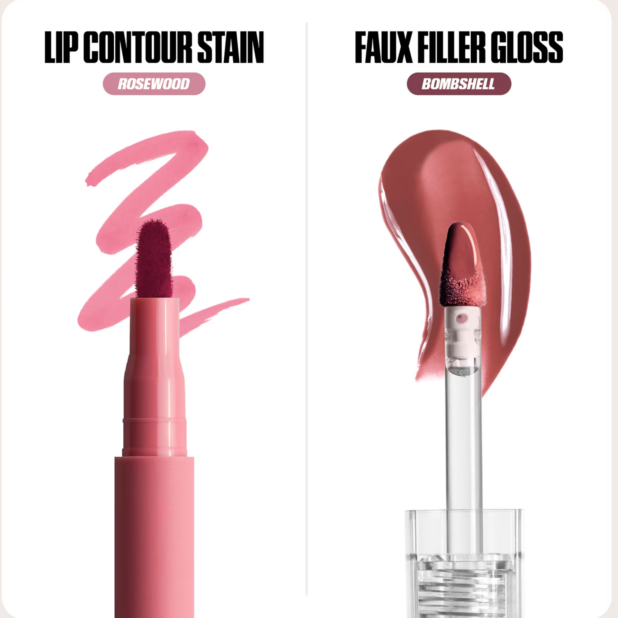 Huda Beauty Rosy Nude Makeout Sesh Lip Kit