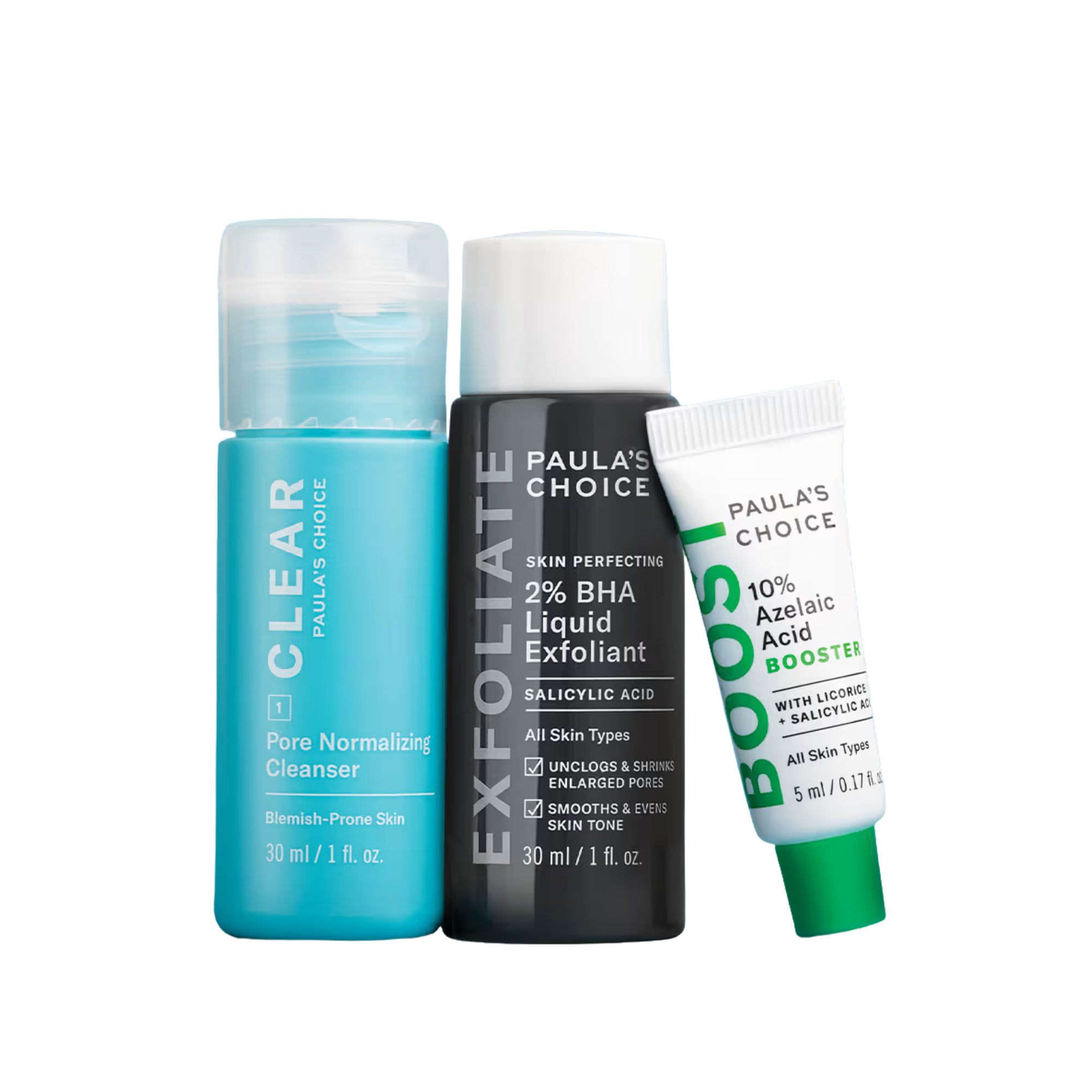 blemish kit, acne routine, travel set, Paula’s Choice Maroc, imperfections, boutons, points noirs, routine anti-acné, soin peau grasse