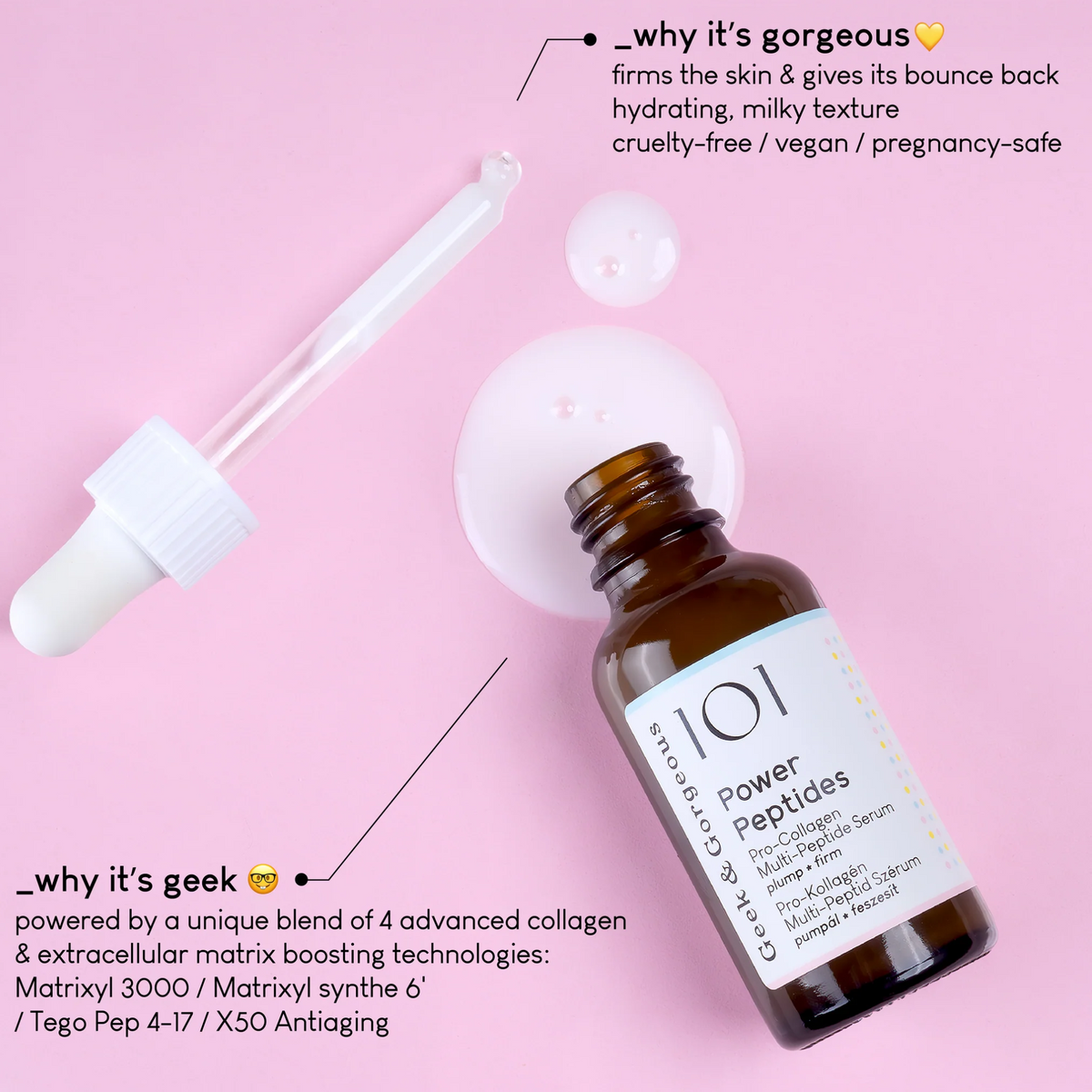 Geek And Gorgeous Sérum aux peptides puissants