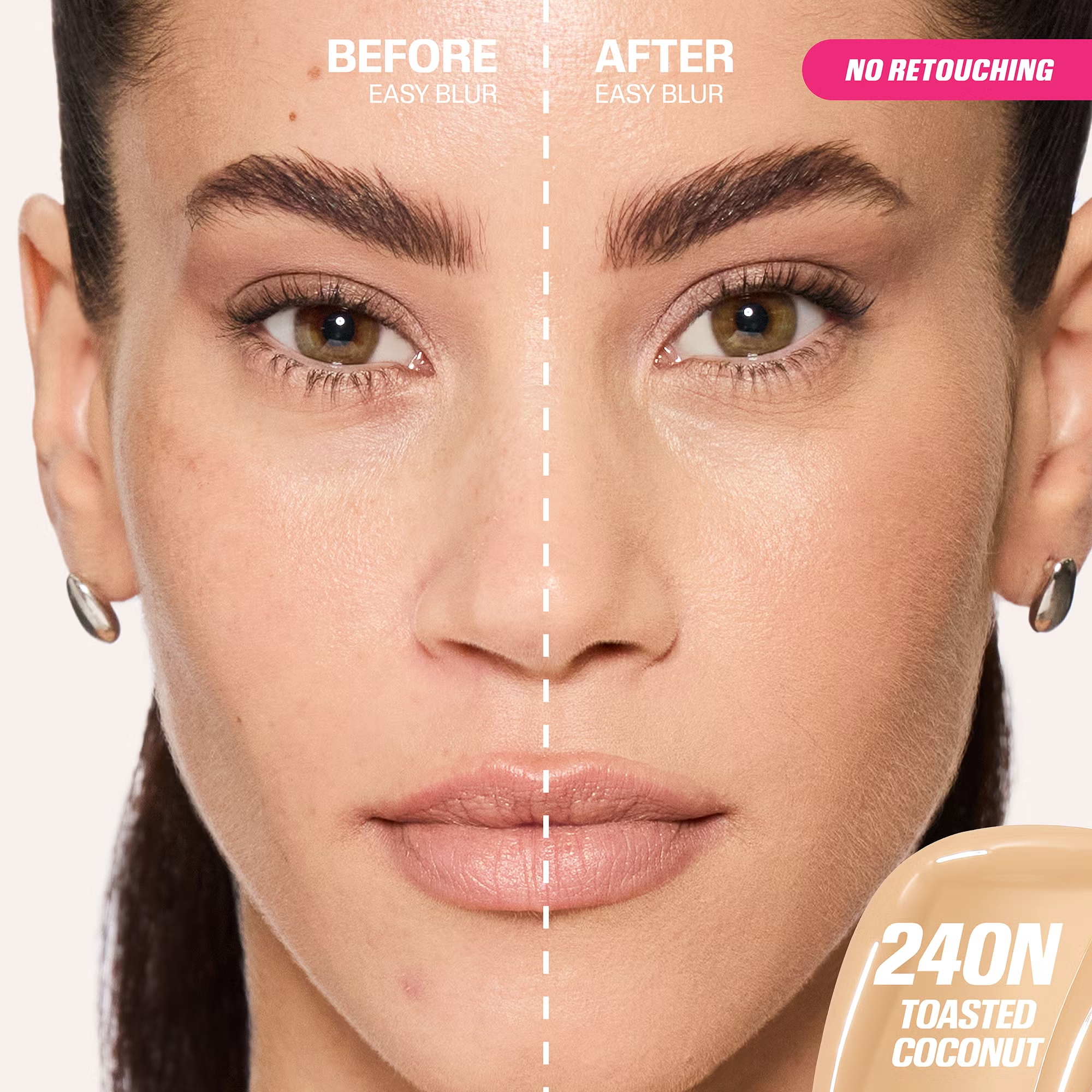 Huda Beauty Easy Blur Foundation - Toasted Coconut 240N