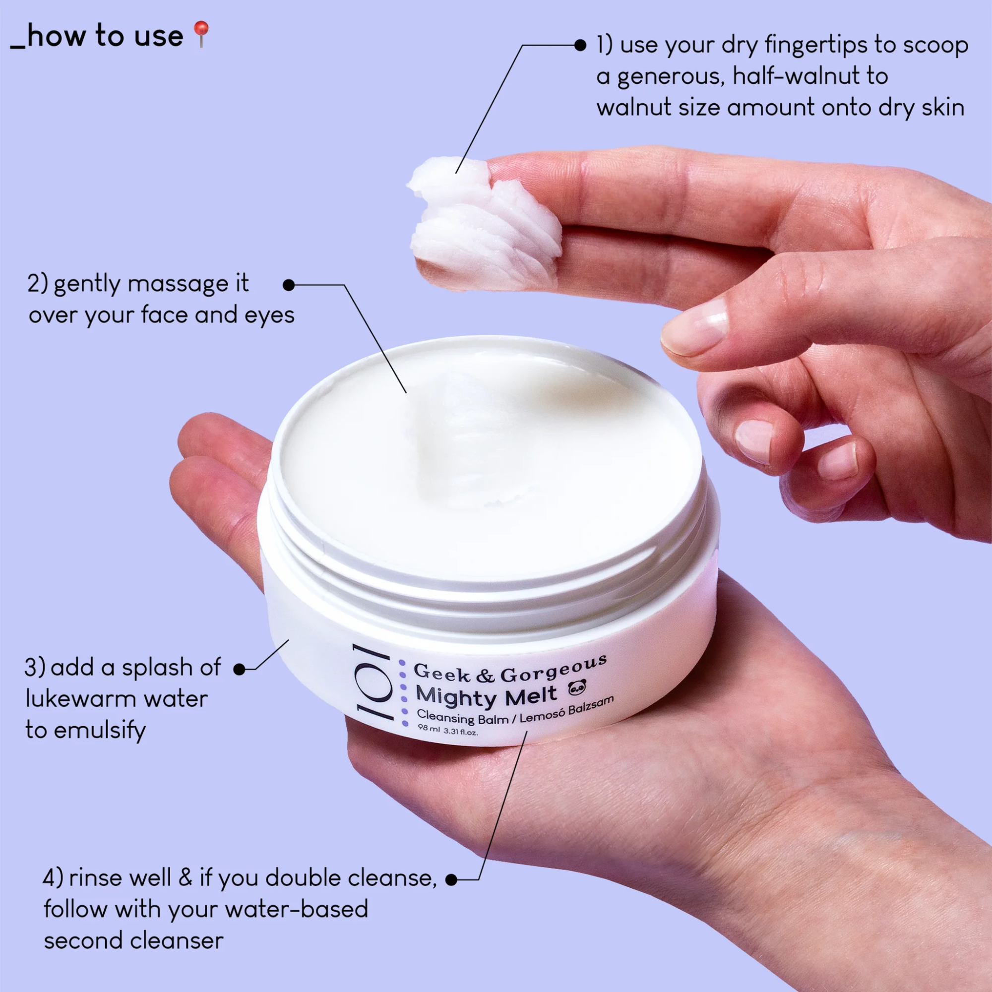 Geek And Gorgeous Baume nettoyant Mighty Melt