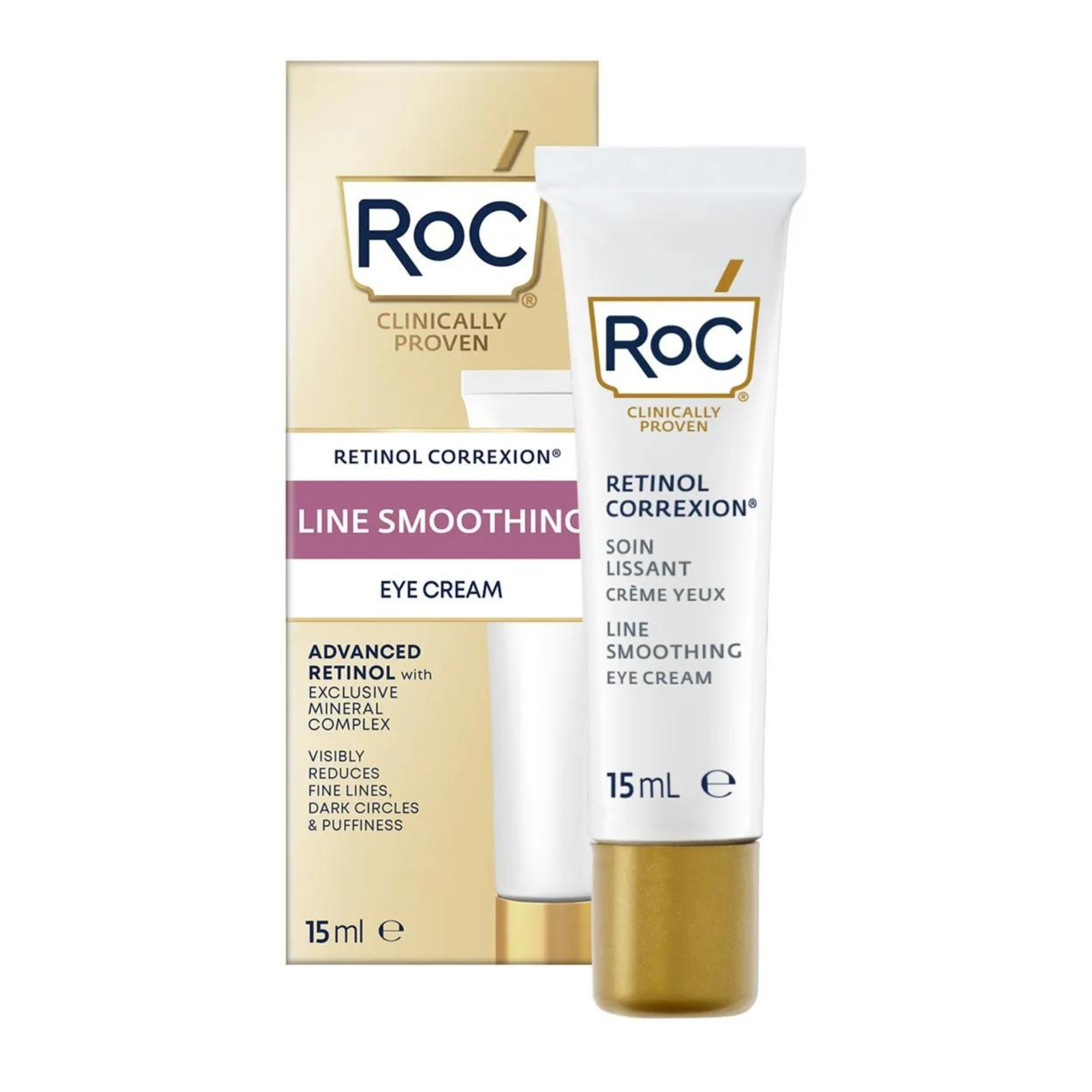 ROC RETINOL CORREXION® Soin Lissant Crème Yeux - 15ml