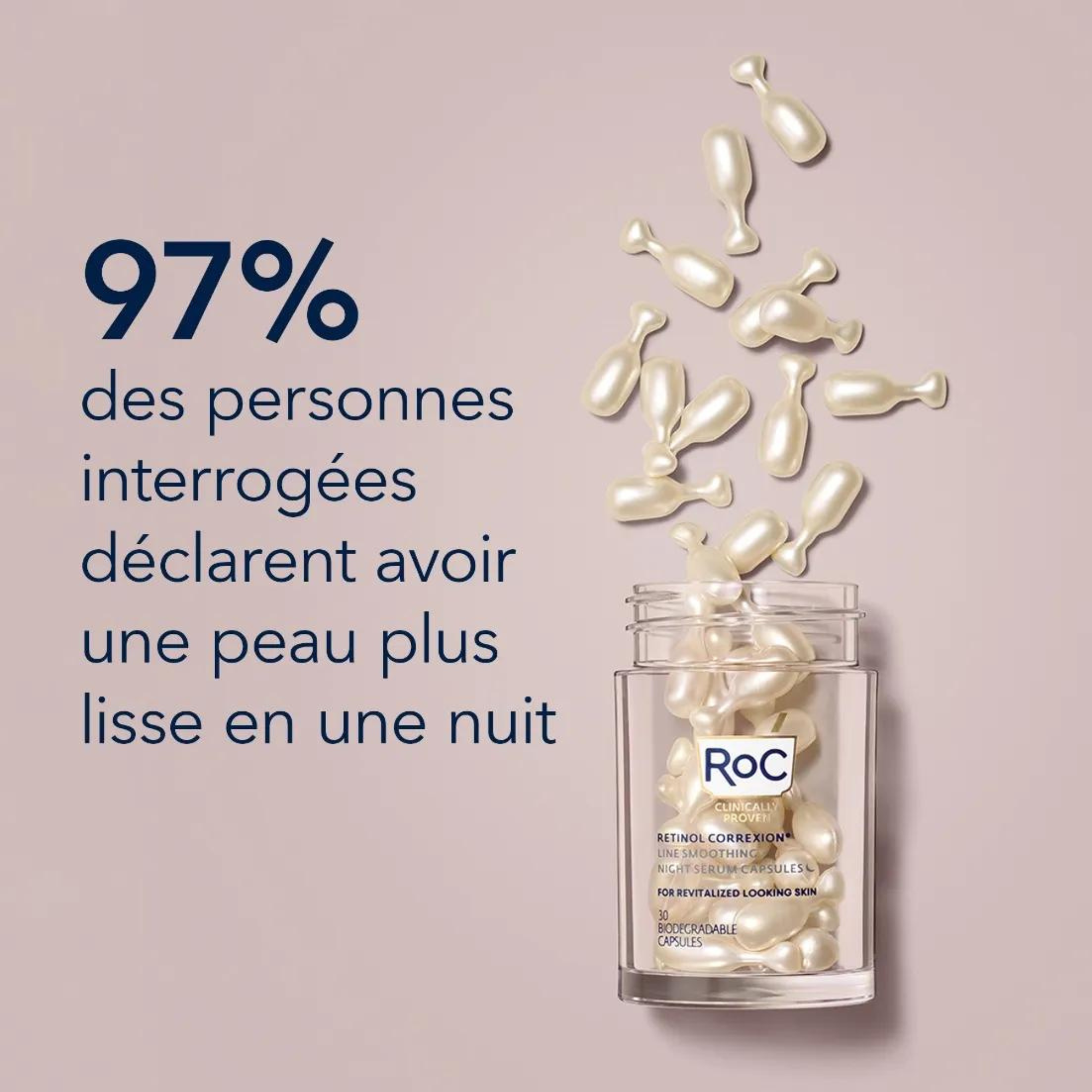 ROC RETINOL CORREXION® Soin Lissant Capsules Sérum Nuit - 30 capsules