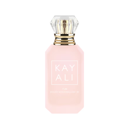 kayali marshmallow 81 perfume, gourmand fragrance vanilla strawberry, sweet perfume women, marshmallow scent perfume, kayali layering fragrance, warm sweet perfume Kayali maroc