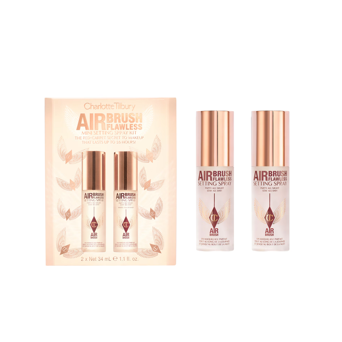 makeup setting spray, long-lasting makeup mist, Charlotte Tilbury travel kit, waterproof spray, Bali scent mist, flawless finish, makeup gift set, airbrush finish, New year set&amp;nbsp; black friday