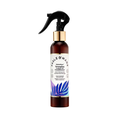 eave-in conditioner, aloe vera hair milk, amla extract, heat protectant, uv shield, detangling spray, frizz control, vegan haircare, natural haircare, fable and mane