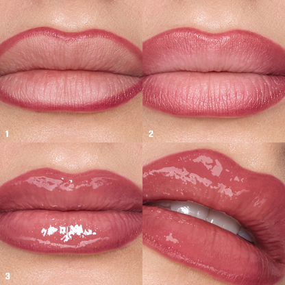 Huda Beauty Rosy Nude Makeout Sesh Lip Kit
