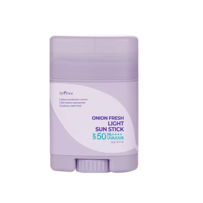 sunstick, stick solaire, SPF50+, onion sunscreen, sebum control, non greasy, peau sensible, écran solaire stick, Isntree, UV protection, pores, Niacinamide Isntree spf stick morocco 