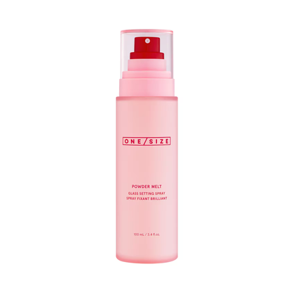 glow setting spray, hydrating setting spray, ONE SIZE Powder Melt spray, radiant makeup fixer, glass skin finish spray, long lasting setting spray One Size Setting Spray 