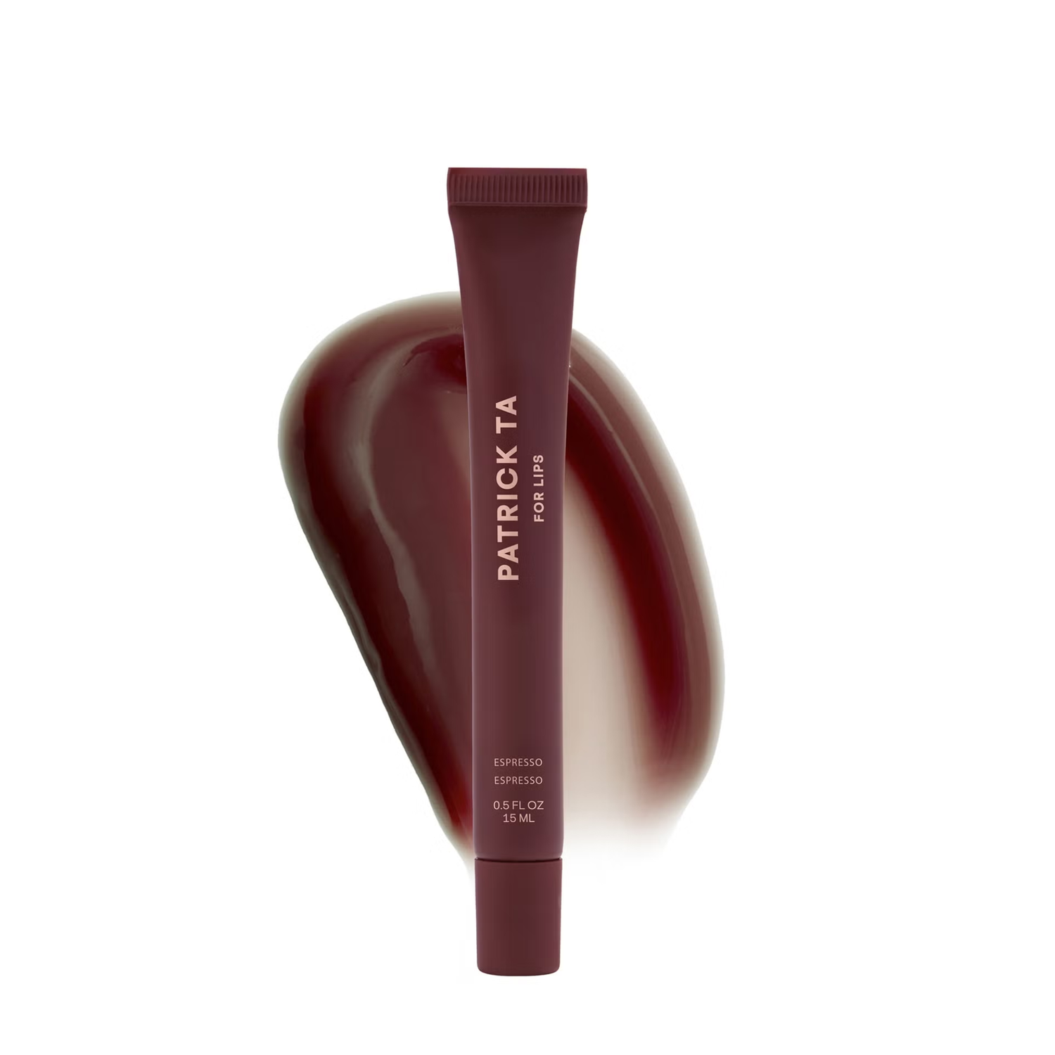 hydrating lip balm, Patrick Ta lip balm espresso, glossy lip balm tint, smoothing lip balm, nourishing lip care, brown lip balm Patrick Ta Maroc 