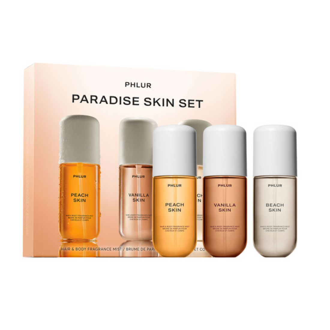Phlur Paradise Skin Set Body and Hair Mist 3*90ml