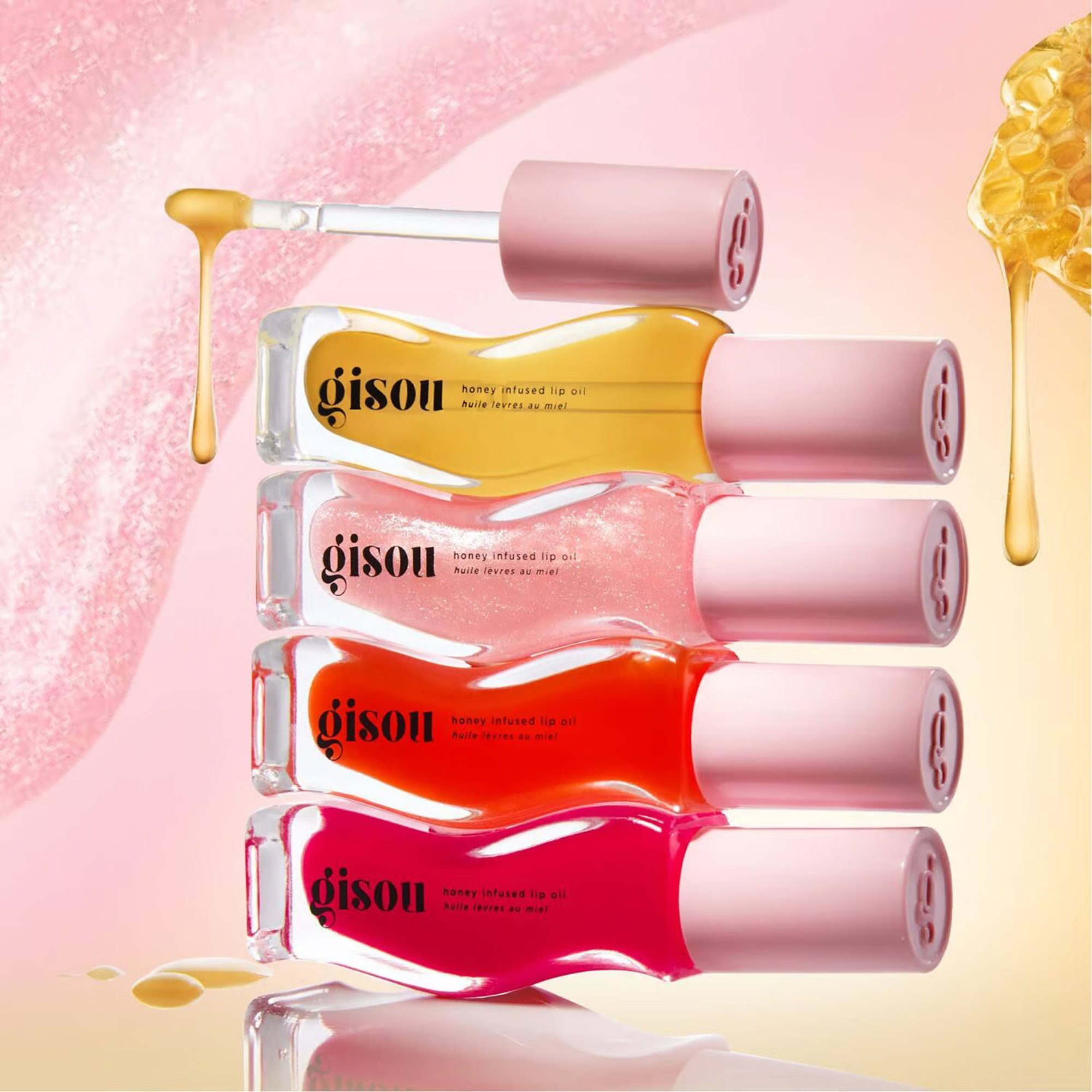 Gisou Honey Infused Golden Shimmer Glow Lip Oil