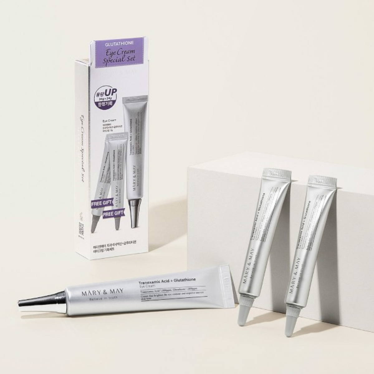Mary&amp;Mary Coffret Crème pour les yeux Acide Tanexamique + Glutathion 