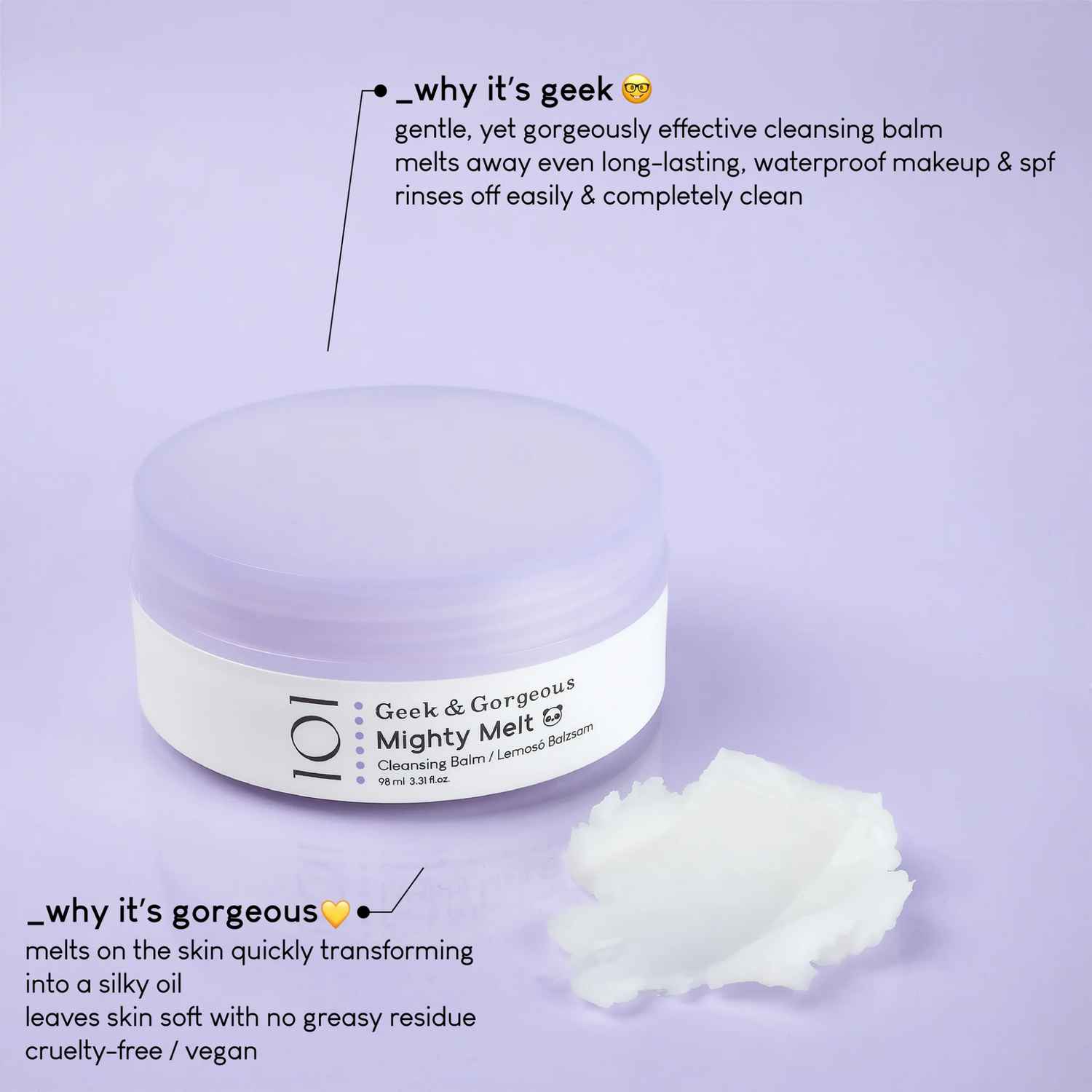 Geek And Gorgeous Cleansing Balm Mighty Melt