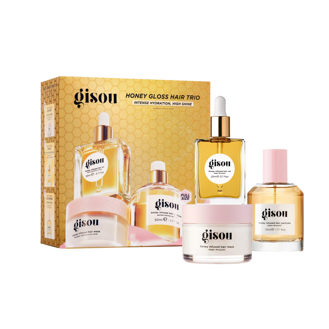 Gisou Honey Gloss Hair Trio  Coffret bLACK Friday Promotion gisou livraison au Maroc 