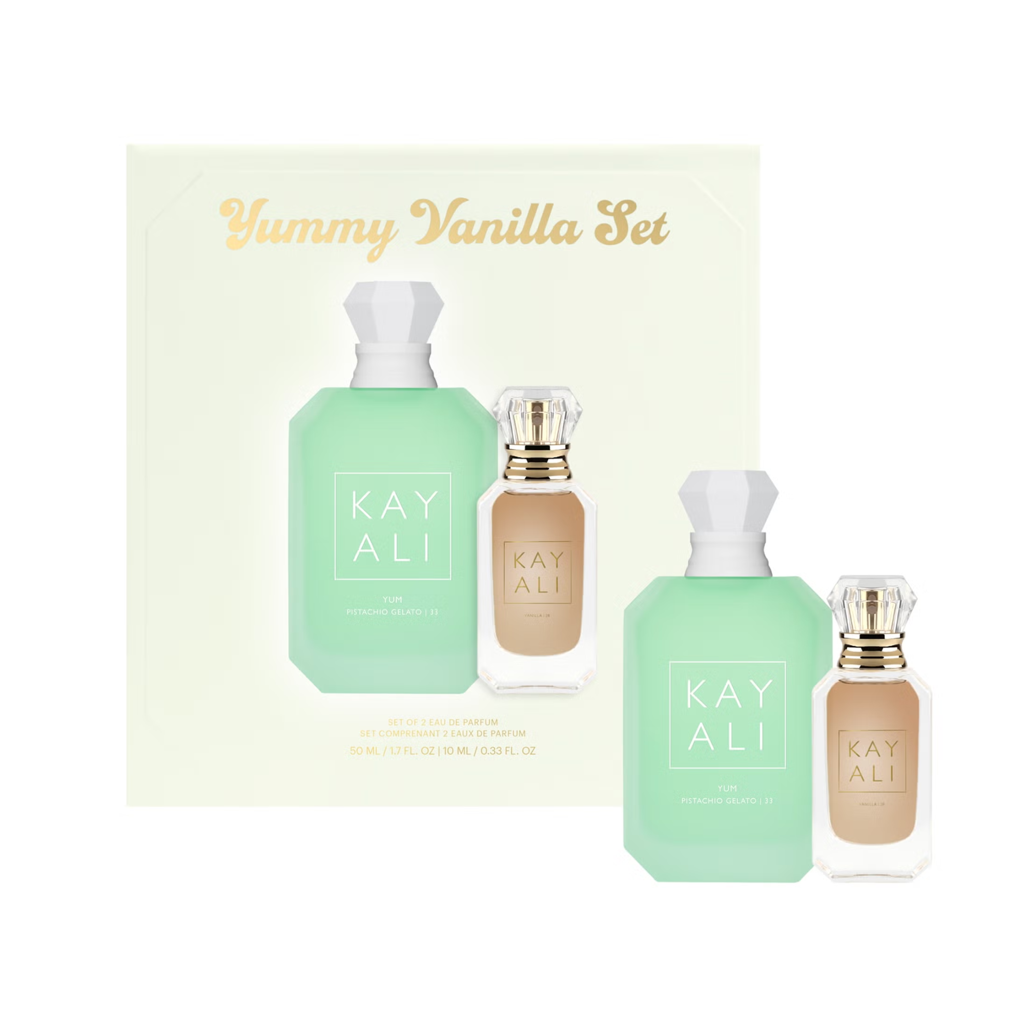 Kayali Yummy Vanilla Perfume Set Kayala parfum vanilla 28 Pistachio livraison maroc 