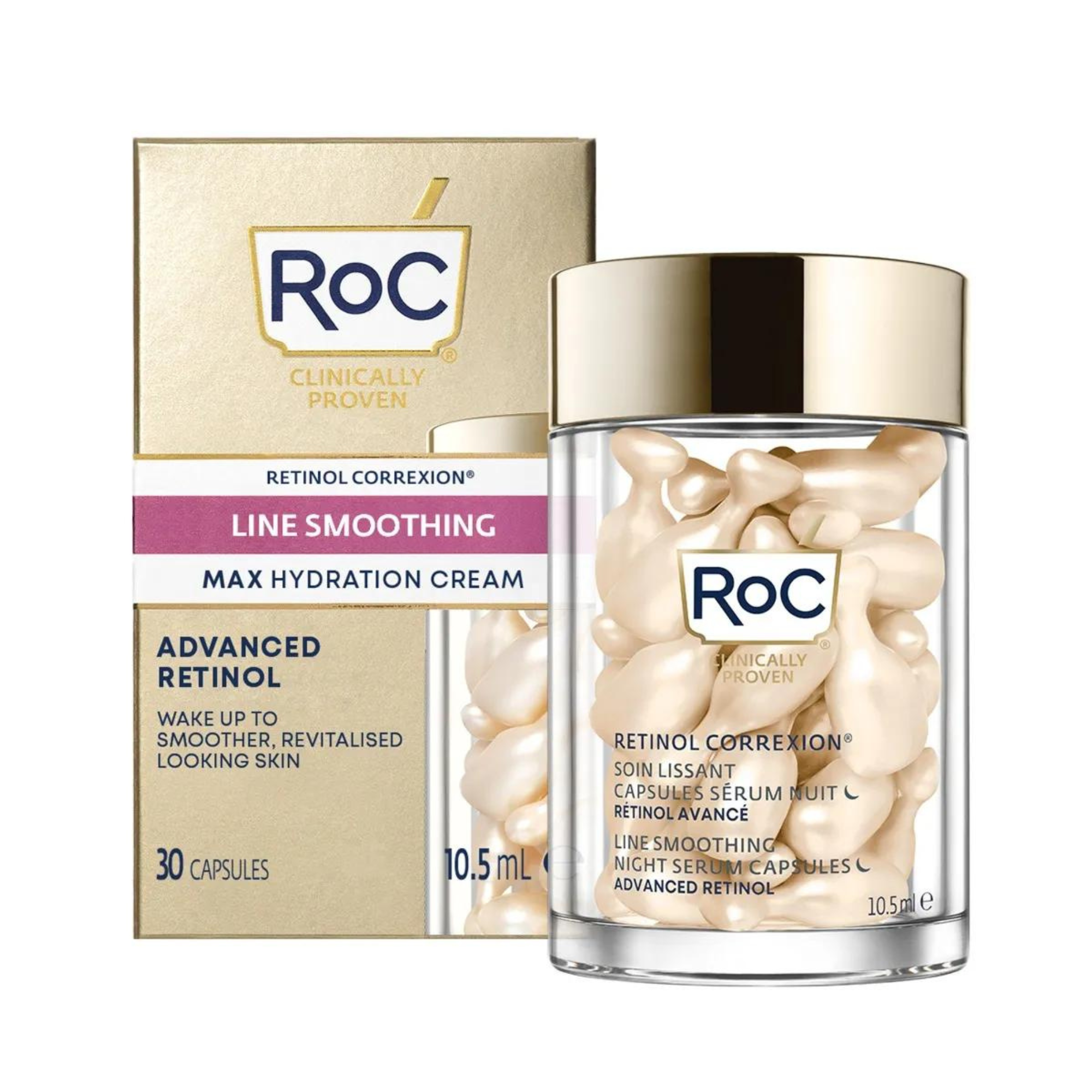 ROC RETINOL CORREXION® Smoothing Night Serum Capsules - 30 capsules