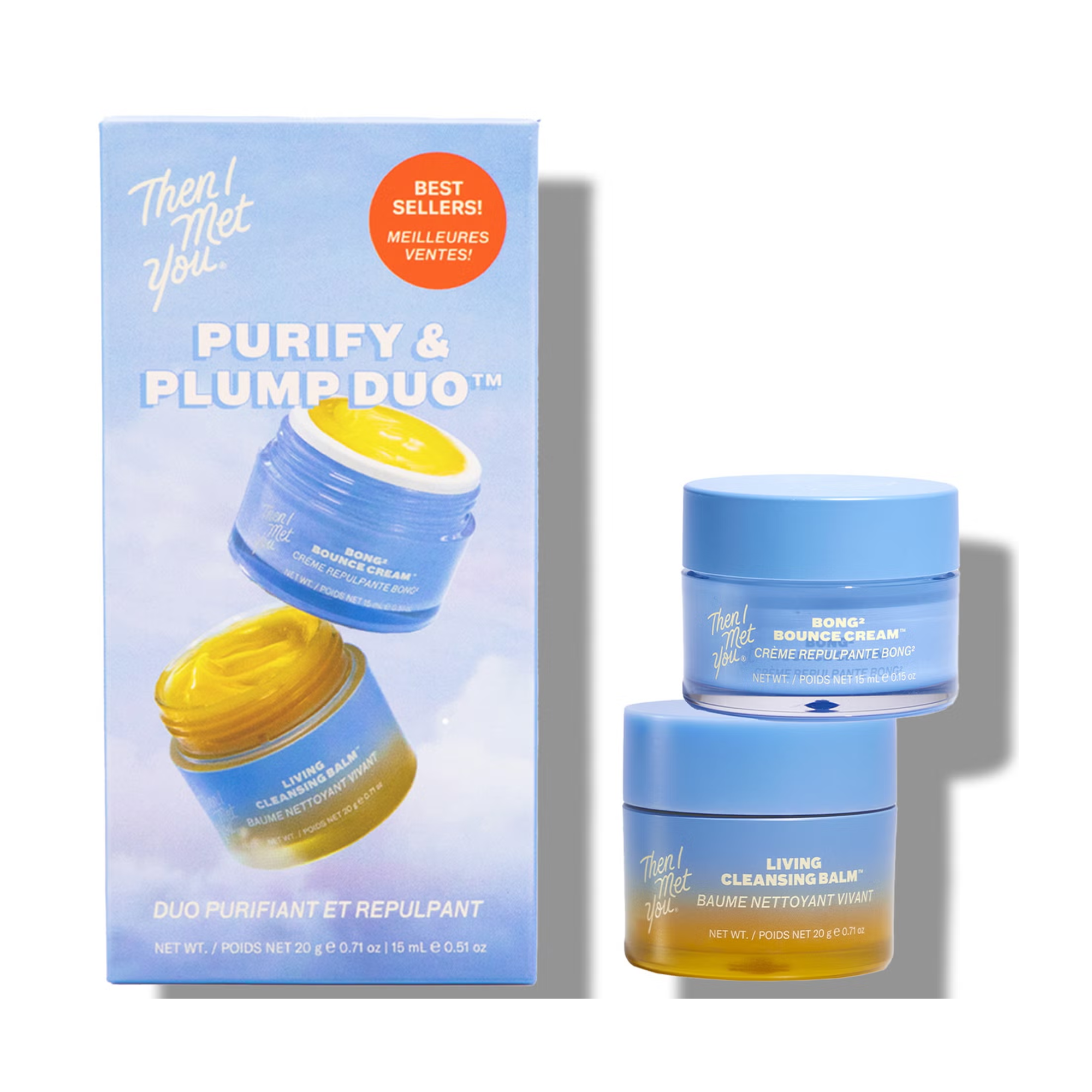 then i met you duo, k-beauty cleansing balm, glow skincare travel, clean korean skincare, duo nettoyant et crème hydratante, soin visage mini, routine hydratante peaux sensibles