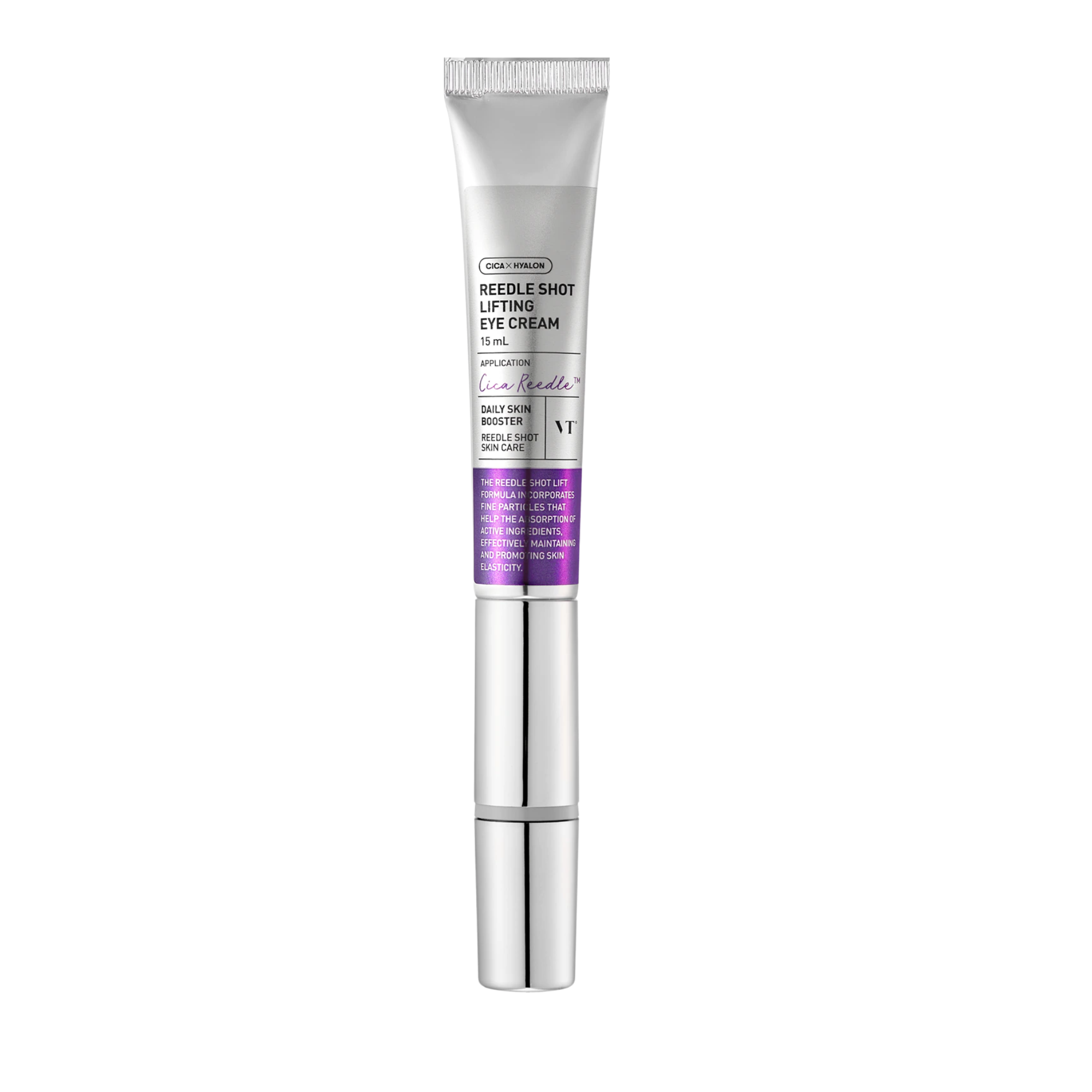 VT Cosmetics Reedle Shot Lifting Eye Cream in its eye care packaging.