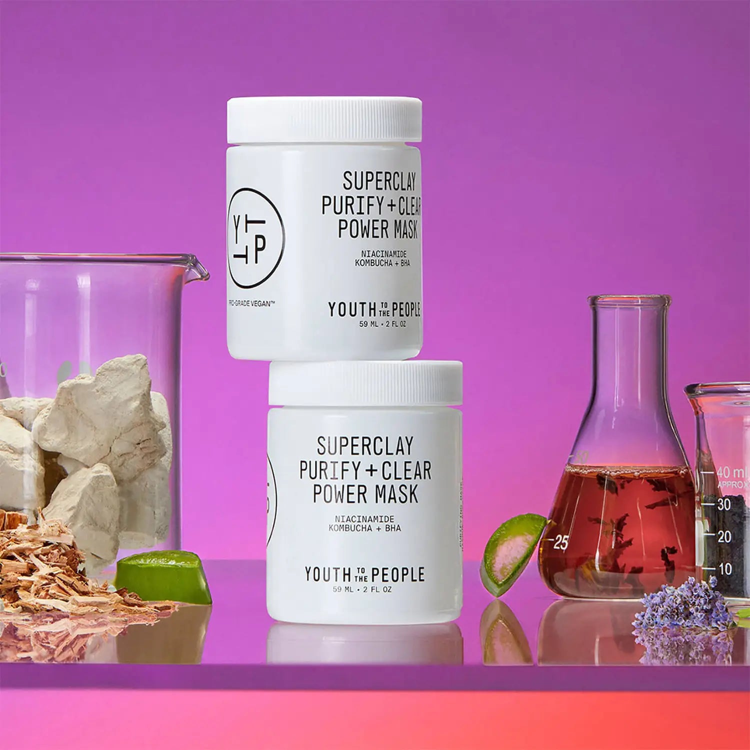 YOUTH TO THE PEOPLE SUPERCLAY PURIFY + MASQUE CLAIR POWER